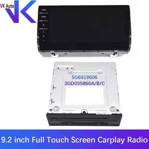 For VW Golf MK7 For Passat B8 OEM Tiguan 9.2 inch Full Touch Screen Carplay Radio Android Auto SD MI