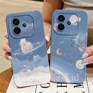 Vivo Iqoo Z9 Softcase Iqoo Z9 Turbo/ Iqoo Z7/ Iqoo Z7x Astronaut Motif Pro Camera Casebiru