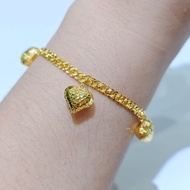 Rantai tangan gajah pasir padu love emas 375 T126