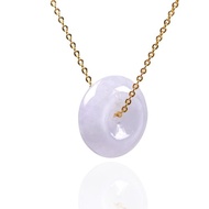 【願‧平安】冰種紫羅蘭平安扣項鍊 | 天然緬甸玉翡翠A貨 | 送禮