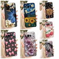 New Casing For Google Pixel 9 G2YBB / Pixel 9 Pro GR83Y Cover Popular Sunflower Bowknot Soft Black S