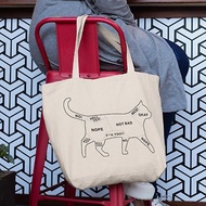 Cat Petting 帆布環保大購物袋 米白 聖誕禮物貓快速出貨托特包