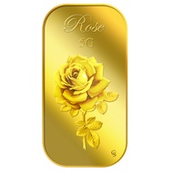 999.9 Pure Gold | 5g Big Rose (Series 2) Gold Bar