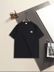 CELINE新款LOGO刺繡圓領T恤