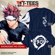 F Anime Shirt - Shokugeki no Soma - Yukihira Soma's outfit Cosplay Shirt (Navy Blue Color)