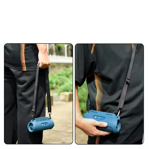 Blue Speaker Protective Case for JBL Flip 7 Silicone Portable Bike Bars Fixed Strap Holder Black