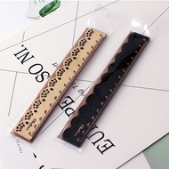 2 Piece Vintage Lace Carved Log Ruler