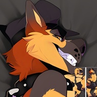 Dakimakura Anime Furry Orcus Rex (Bad Dragon) Pillowcase Double-sided Print DIY Customized Hugging B