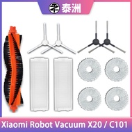 Compatible for Xiaomi Robot Vacuum X20 / C101 Main Side Brush HEPA Filter Mop Pads Replacement Spare Parts Accessories