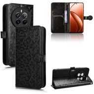 全城熱賣 - 適用於 Realme 12 Pro / 12 Pro+ 蜂窩波點紋手機皮套（黑色）