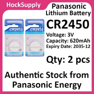 [2pcs][Blue] Panasonic CR2450 Lithium Button Battery 2450 [Authentic][FAST SHIP OUT]