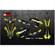 decal wr 155 fullbody (005) dekal stiker wr 155 r hitam biru - kuning glosy kilap