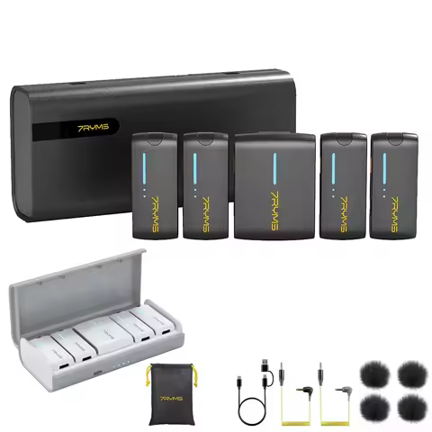 7RYMS iRay DW40 Four-channel Lavalier Wireless Microphone 4 Audio Tracks Individual Output Noise Can