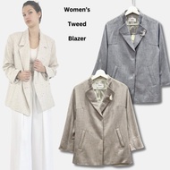 Women's BLAZER Long Sleeve Soft TWEED (ZS01 TWEED BLAZER)
