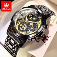 OLEVS OLEVS Jam Tangan Lelaki Original Waterproof Quartz Silicone Luminous Luxury Sport Watch Man