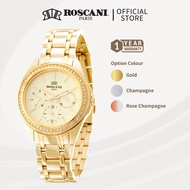 Roscani Megan E08 Rose Gold Bracelet Women Watch - Ripple Pattern | Stainless Steel Watch| Ladies Watch | Quartz Watch