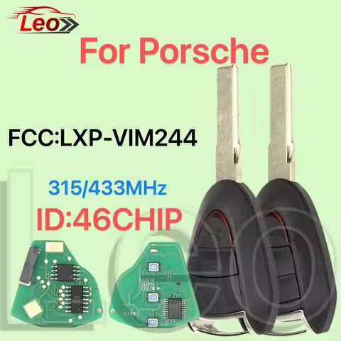Leo Car Remote Key For Porsche Carrera Cayman 911 987 996 997 Boxster S 2S 4S Turbo Targa 315/433MHz