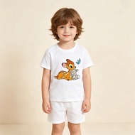 Deer Bambi Rabbit Thumper Cartoon T-Shirt Cute For Kids And Adults Boys And Girls Cotton