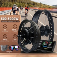 Electric Fat Bike Kit 48V 500W 1000W 1500W 3000W 20 26inch 4.0 Tyre Brushless Hub Motor For Snow ebi