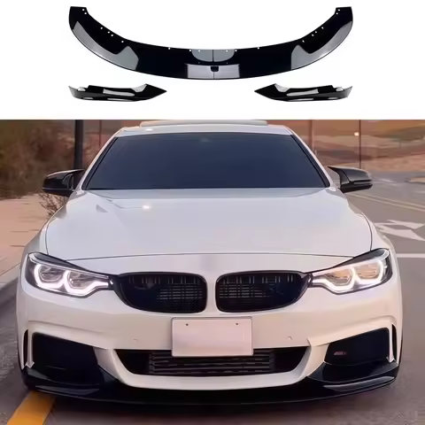 MP Style 4Pcs Front Bumper Lip Spoiler Splitter Diffuser Body Kit For BMW 4 Series F32 F33 F36 420i 