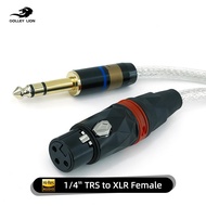 GOLLEY LION XLR Female to 1/4 Inch (6.35mm) TRS Cable, Balanced XLR Female to 1/4 Inch TRS Adapter