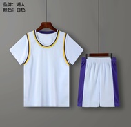 Two Lakers Blank Childrens Basketball Jerseys Suitable For Kindergarten Performances And Competition
