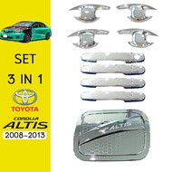 ชุดแต่ง Altis 2008-2013 เบ้าประตูมือจับฝาถัง ชุบโครเมี่ยม Toyota อัลติส