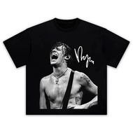 Kemeja 100% Kapas YUNGBLUD world tour uniseks Retro Y2k hip-hop 2026 Kemeja-T grafik lengan pendek l