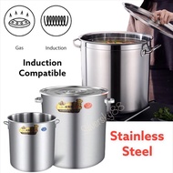 Stock pot stainless steel cooking pot Big double boiler steamer steam pot