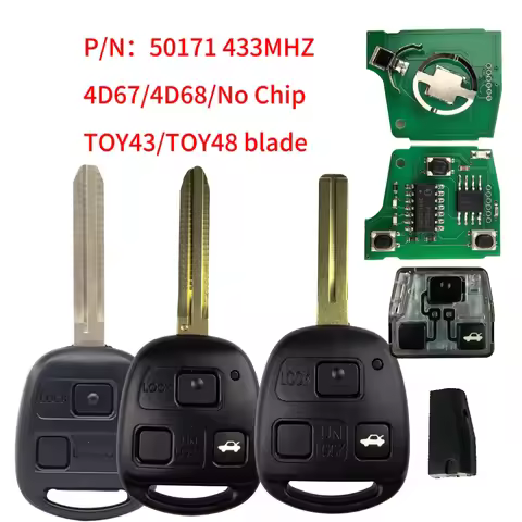 Jingxin 50171 for Toyota Prado 120 RAV4 Kluger Previa FJ Cruiser Land Cruiser 100 Remote Key 433MHz