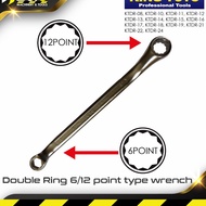 King Toyo Offset 45 Degree Double Ring 6 Point & 12 Point Spanner Wrench 8MM ~ 24MM / 1PC
