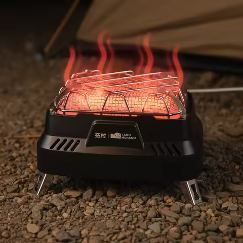 TC Portable Infrared Heater & Stove 2-in-1 for Camping Heats 5-7㎡ up to 6H Ceramic Panel & Aluminum 