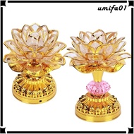 [Umifa] LED Lotus Buddhist Lights Color-Changing Buddha Lotus Lamps Battery-Operated