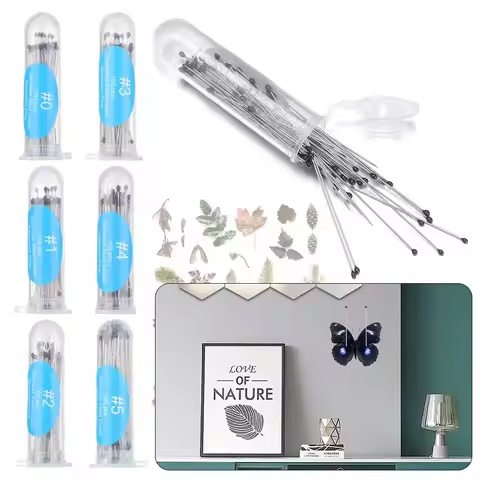 100Pcs Stainless Steel Specimen Needle Insect Pins With Plastic Box For School Lab Education Entomol