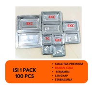 IS - TRANSPARENT CAKE PLASTIC MICA SQUARE SIZE 7XC 6XC/ 5XC/ 4XC/ 3XC/ CONTENTS 100 PCS - PRACTICAL 