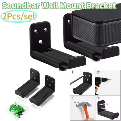 Soundbar Wall Mount Bracket Anti-Drop Soundbar Speaker Wall Holder Drywall Sound Bar Wall Bracket fo