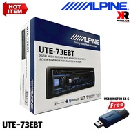 เครื่องเล่น 1 Din ALPINE UTE-73EBT รองรับการเล่นไฟล์ FLAC ผ่าน USB ช่องต่อ AUX/USB ด้านหน้า Bluetoot