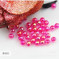 Jualan Terus Kilang 6MM-12MM Manik Gelembung Berwarna-warni Berlubang Bulat AB Warna Manik Gelembung