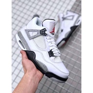 [Ready Stock Free Shipping]Biest size UK12  4 AJ4 Retro White Cement "2016" white grey basketball sh