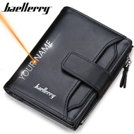 [A Full of energy]2022 Baellerry Men Wallets Fashion Short Desigh Zipper Card Holder Men Leather Purse Solid Coin Pocket High Quality Male Purse