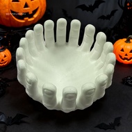 [WX] Practical Small Item Storage Candy Holder Spooky Halloween Skeleton Hands Candy Bowl Stand Perf