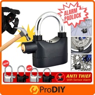 SIREN ALARM PADLOCK for DOOR / Motor / Bike / Rumah / Cabinet LOCK 110db Anti-Theft Security Kunci M