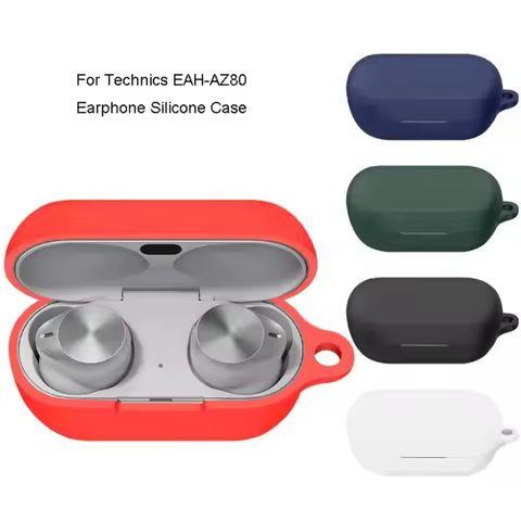 For Technics EAH-AZ80 headset Charging Box Silicone Protective Carrying Case Anti-collision And Anti