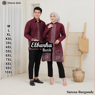 KATUN KEMEJA Elbarka Batik Latest Jumbo Couple Batik Tops for Men and Women - Long Sleeve Shirts - Z