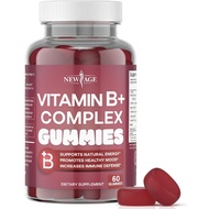 NEW AGE Vitamin B Complex 60 Gummies with Vitamin B3, B5, B6, B7, B9 & B12 – with Biotin, Folic Acid