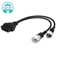 For Yamaha 3Pin + 4Pin 2 in 1 to OBD2 Motorcycle Scanner Cable Works Along with OBD Scanner