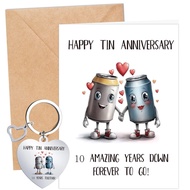 Stainless Steel Lettering Keychain Wedding Anniversary 10th Anniversary Gift Pendant Stainless Steel