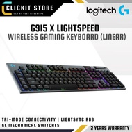 Logitech G915 X LIGHTSPEED Low-Profile Wireless Gaming Keyboard, Fully Programmable Keys, RGB B