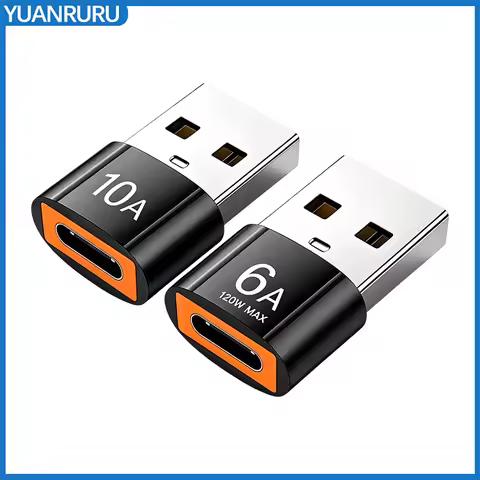 10A /6A USB To Type C OTG Adapter Converter Fast Charging adadpter For Xiaomi Samsung MacBook OTG Co
