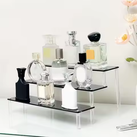 Clear Acrylic Display Stand For Anime Figures Cupcake Shelf Organizer Desserts Holder Jewels Display